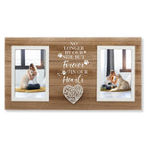 Aremdys loss of dog sympathy frame with double 4x6 photo display for memories.