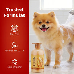 Hydrolyzed oat protein conditioning seals moisture in Arf Arf formula
