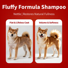 Nettle and oatmeal coat lift by Arf Arf clarifies fluffy fur