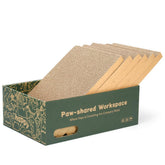ARGOPET 6-pack cat scratch pad with box doubles as a cozy lounge bed for indoor cats.