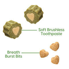 ARK NATURALS Breath Bursts packaging highlighting freshening for dogs