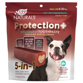 ARK NATURALS Protection+ bag with small-breed chews for cleaner teeth.