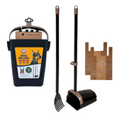 Arm & Hammer dog pooper scooper with swivel bin and rake for easy cleanup.