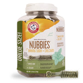 Arm & Hammer for Pets Nubbies dental treats packaging showing 62-count bag for daily dental care.