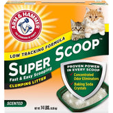 Arm & Hammer Super Scoop litter fresh-scent formula in 14lb bag for odor control