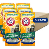 ARM & HAMMER cat litter deodorizer bottle neutralizes odors on contact.