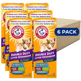 Arm & Hammer Double Duty packaging shown for convenient litter odor control.