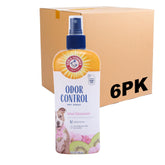 Arm & Hammer for Pets deodorizing spray targets odor elimination on a dog's coat.