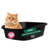 Arm & Hammer Simply Recycled Cat Litter Pan front view; durable construction for daily use.