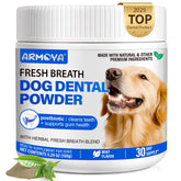ARMOYA dog teeth cleaning powder packaging ready for daily dental care