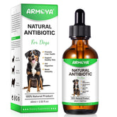 ARMOYA natural dog antibiotics bottle—compact 60ml for easy home dosing.