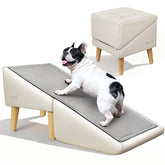 AronYada Dog Stairs 16in H steps demonstrate easy elevated pet access.