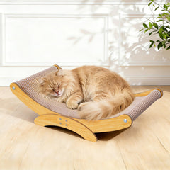 AROPEME Cat Scratcher Bed with sisal surface offers durable scratching and soothing texture