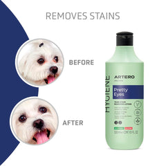 ARTERO Pretty Eyes grooming session image highlighting safe daily eye care for pets.