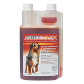 ArthriMAXX dog supplement bottle showing palatable joint support for active dogs.