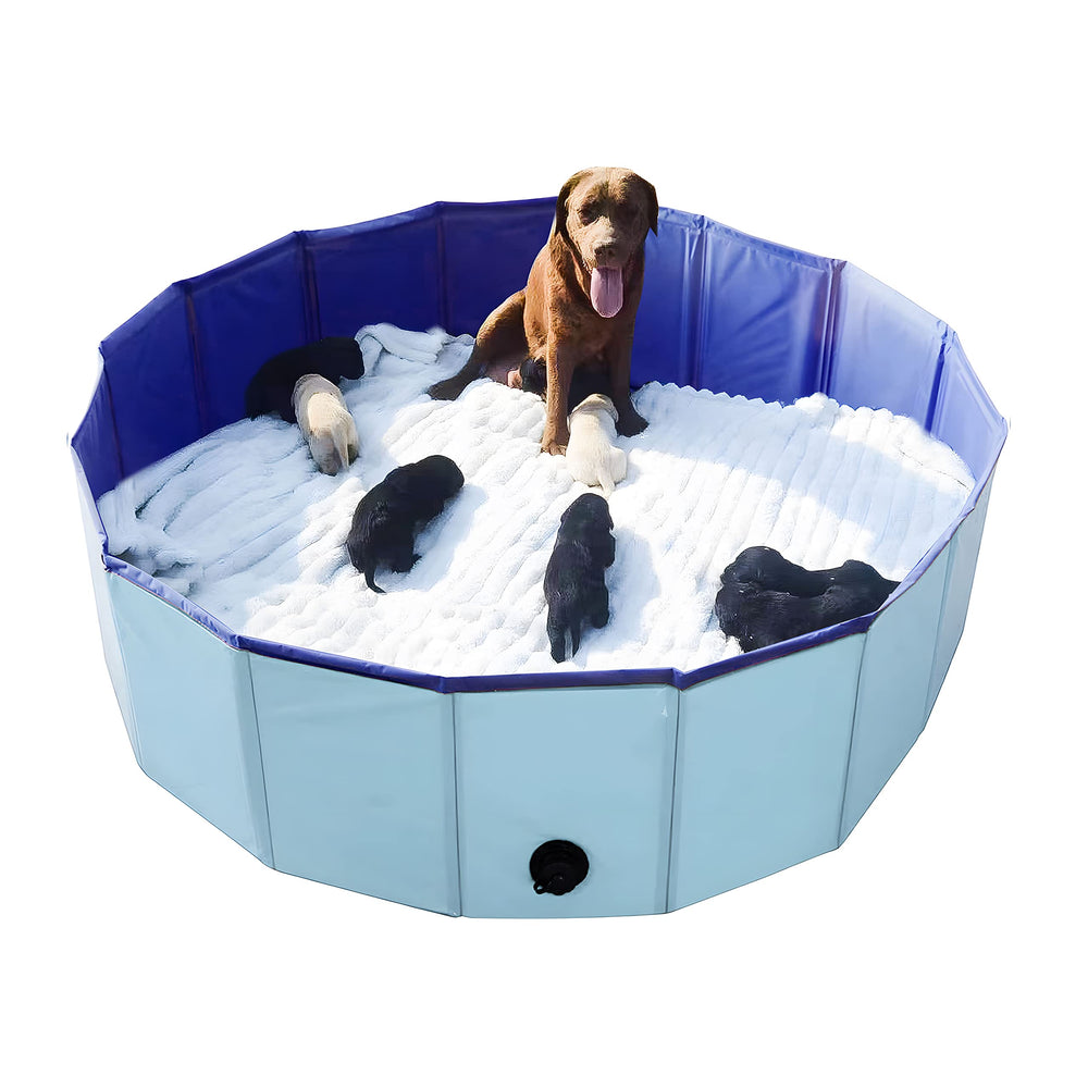 Artilife whelping box blue 47-inch diameter roomy space for puppies