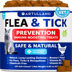 Artullano Cat Flea Chews pack-front, a tasty daily supplement for cats