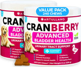 Artullano cranberry dog UT chews in duck flavor for daily bladder comfort