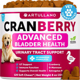 Artullano Dog UT Treats cranberry chews support daily urinary balance and wellness.
