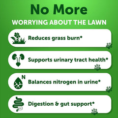 Artullano Grass Burn Spot Chews close-up of probiotic and cranberry blend for gut and urinary support
