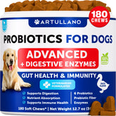 Artullano Probiotics for Dogs duck-flavored chews support digestion.