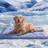ASENKU dog cooling mat blue wave folded compact for travel