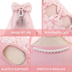 ASENKU pearl necklace and veil set adds graceful accessory
