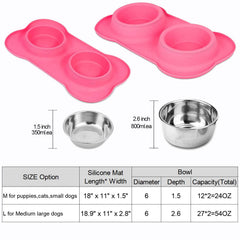 AsFrost dual bowl set keeps food and water neatly separated.