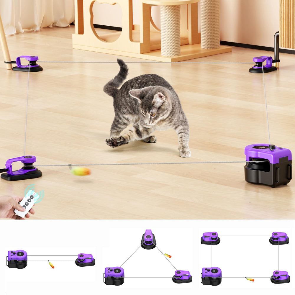 AsFrost purple interactive cat toy ready for indoor play and exploration.