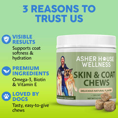 Asher House Wellness tasty treat serving promotes coat health
