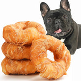 ASMPET dog donuts chicken-wrap close-up, satisfying long-lasting chew.