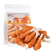 ASMPET dog treats with rawhide-free chicken bones for satisfying chewing.
