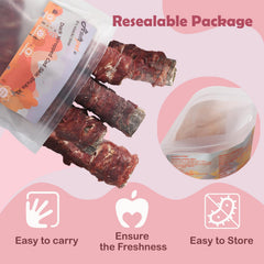 ASMPET duck wrapped cod skin stick cross section highlights digestible protein