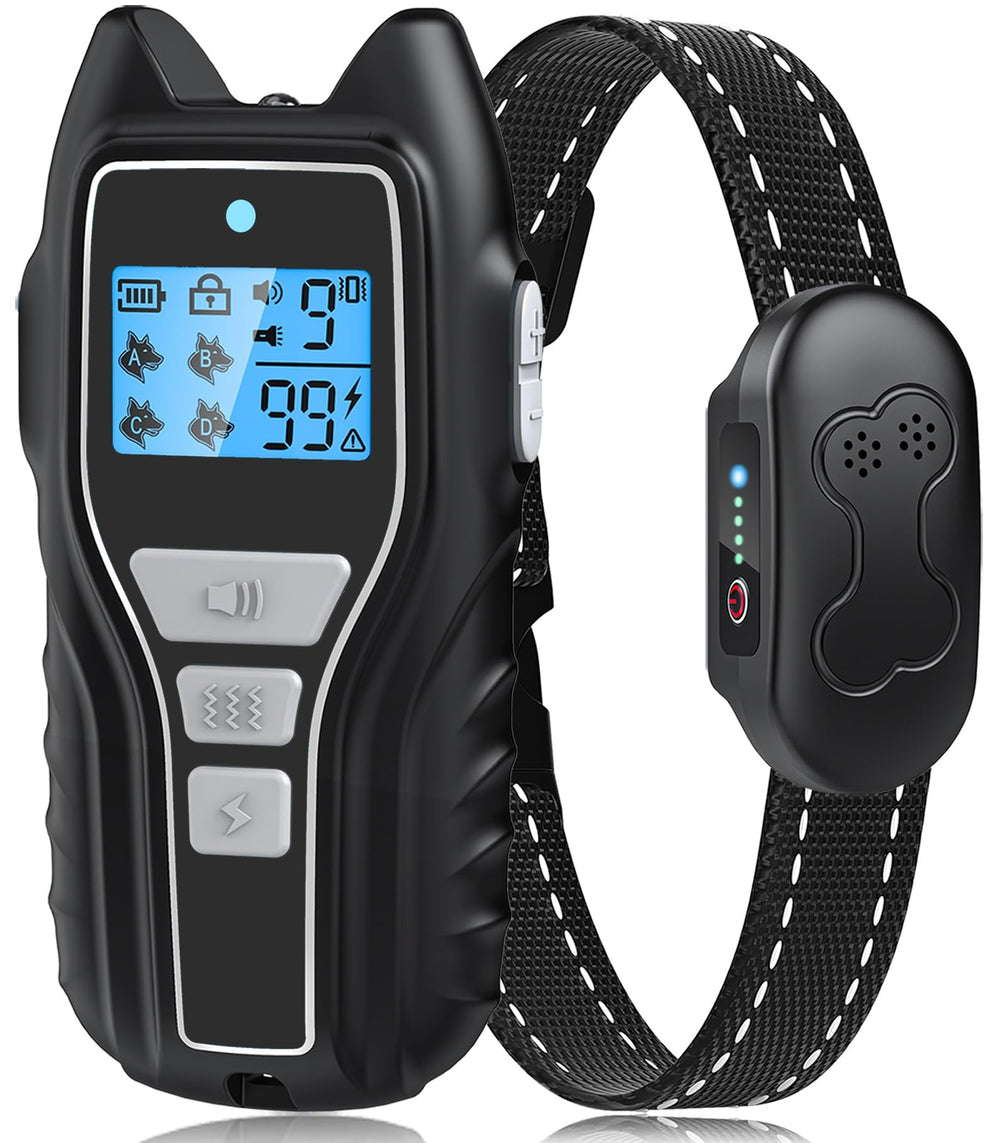 Asrcs dog training collar with remote in IPX7 waterproof design for outdoor use.