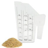 Asrnten Tharos Distribution clear feed scoop shows feed level for precise portions.