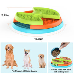 ATDOALL red slow feeder bowl offering engaging feeding experience