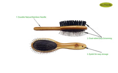 AtEase Accents dual-pin bristle design for comfortable grooming and shine.