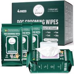 ATIFBOP dog wipes packaging showing convenient on-the-go cleaning.