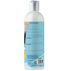 Atlantic Rush Critter Shampoo label highlights fragrance-free and detergent-free blend for sensitive skin.