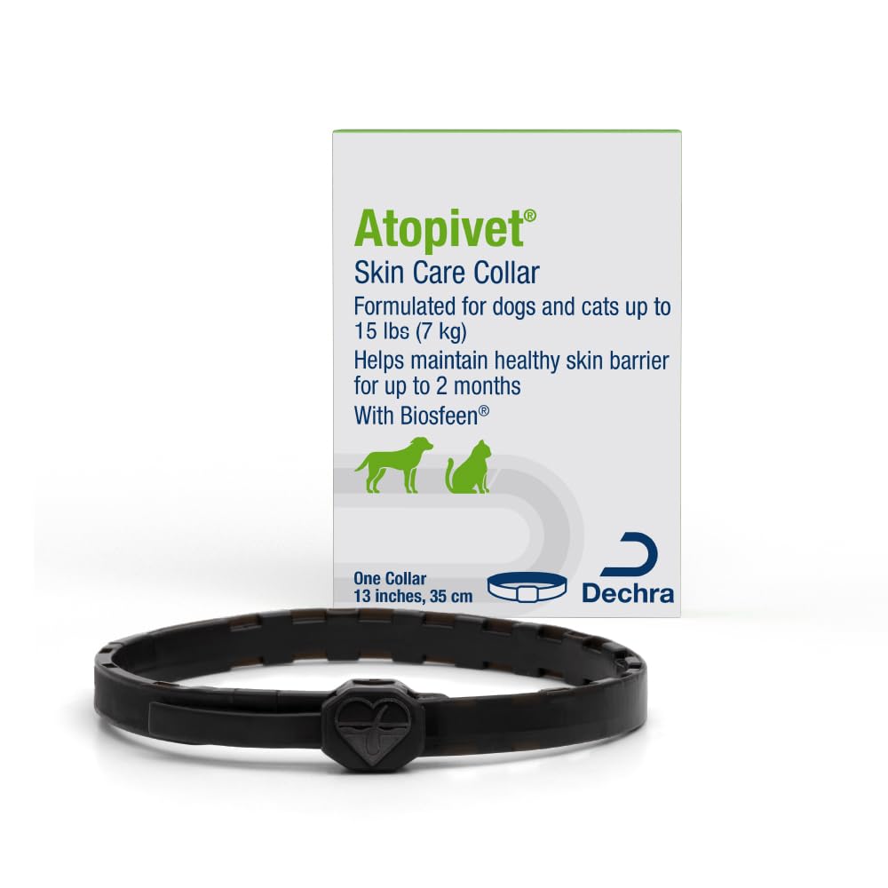 Atopivet Skin Care Collar in small 13-inch size for dogs and cats supports skin hydration