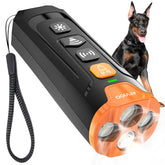 ATVIOO dog bark deterrent front view showing compact trainer for home or yard use.