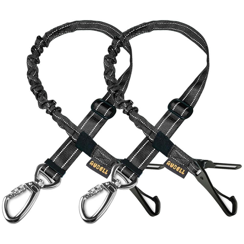 AUBELL dog seatbelt with car buckle clip for secure travel.