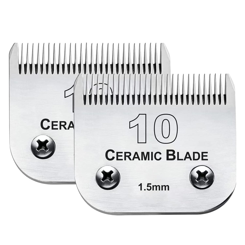 Audoc 2pc 10 blade dog grooming blades for Andis clippers—versatile, precise cutting