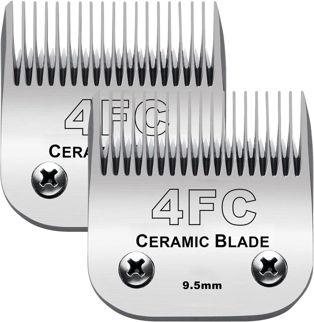 Audoc 2PC 4FC blades: ceramic and stainless steel for smooth, quiet grooming.
