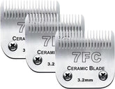 Audoc 7FC blade ceramic-stainless combo for precise pet grooming and cooler cuts.