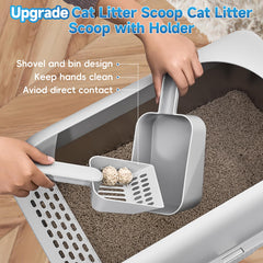 AUFYA overlapping tray design helps prevent litter splash during digging.