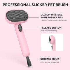 Aumuca cat brush removes loose fur from indoor cats.