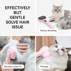 Aumuca cat brush spa-like massage tips soothe sensitive skin.