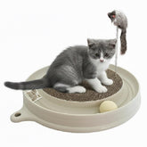 AUOON cat-scratcher-toy-ball-track shows a durable scratch surface for furniture protection.