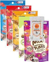 Aurora Pet Natural YUMS Salmon pouch — real salmon crunch for adult cats.